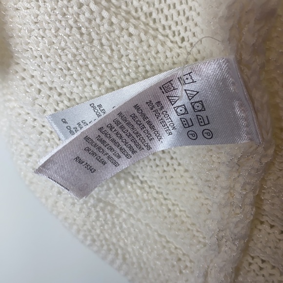 Max studio open front white knit cardigan sweater - Picture 4 of 6